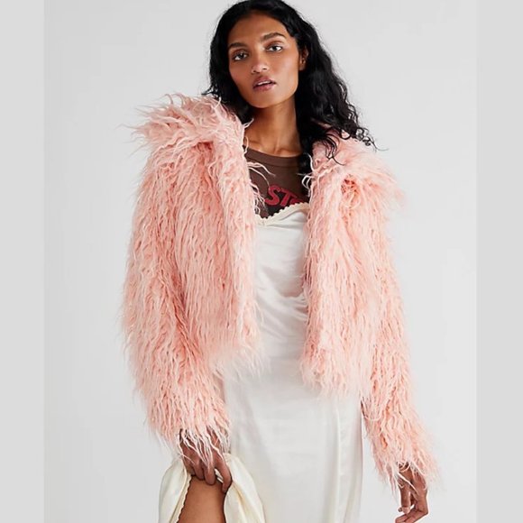 Pink Y2k Fur Coat Y2K Barbie Pink Fur Scarf Cute And Pop Winter